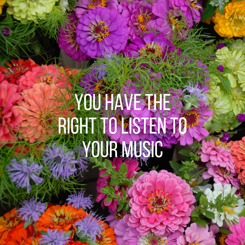you have the right to listen to your music